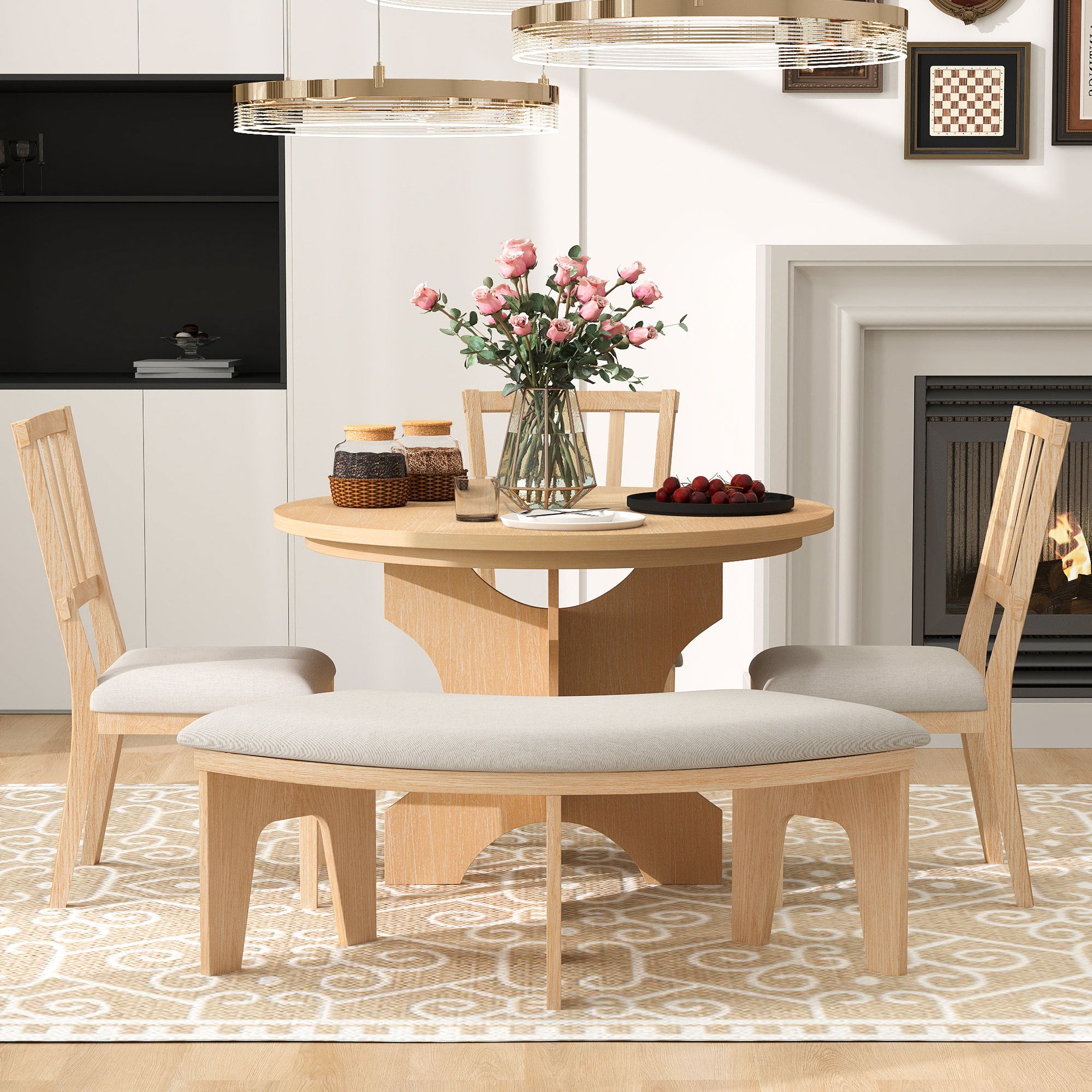 Walker Edison Dining Set - Thumbnail 2