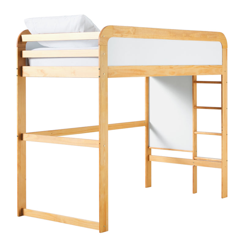 Adyn Contemporary Twin Loft Bunk Bed with Ladder