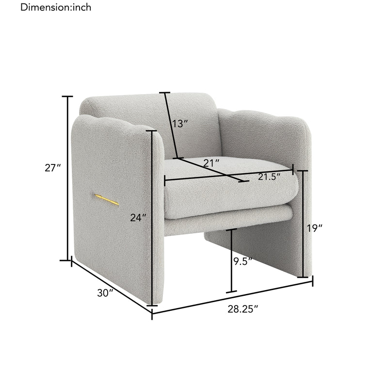 Walker Edison | Modern Teddy Cloud Accent Chair