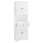 Walker Edison | White Tall Bathroom Storage Cabinet Thumbnail