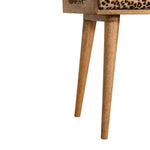 Walker Edison | Leopard Velvet Footstool Bench Thumbnail