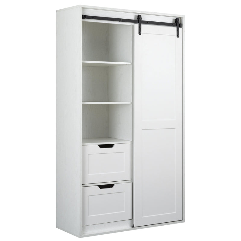 Walker Edison | Farm Slide Barndoor Armoire Storage