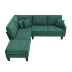 Walker Edison | Terrycloth Modern Sectional Sofa Thumbnail