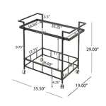 Walker Edison | Metal Sleek Bar Cart Thumbnail