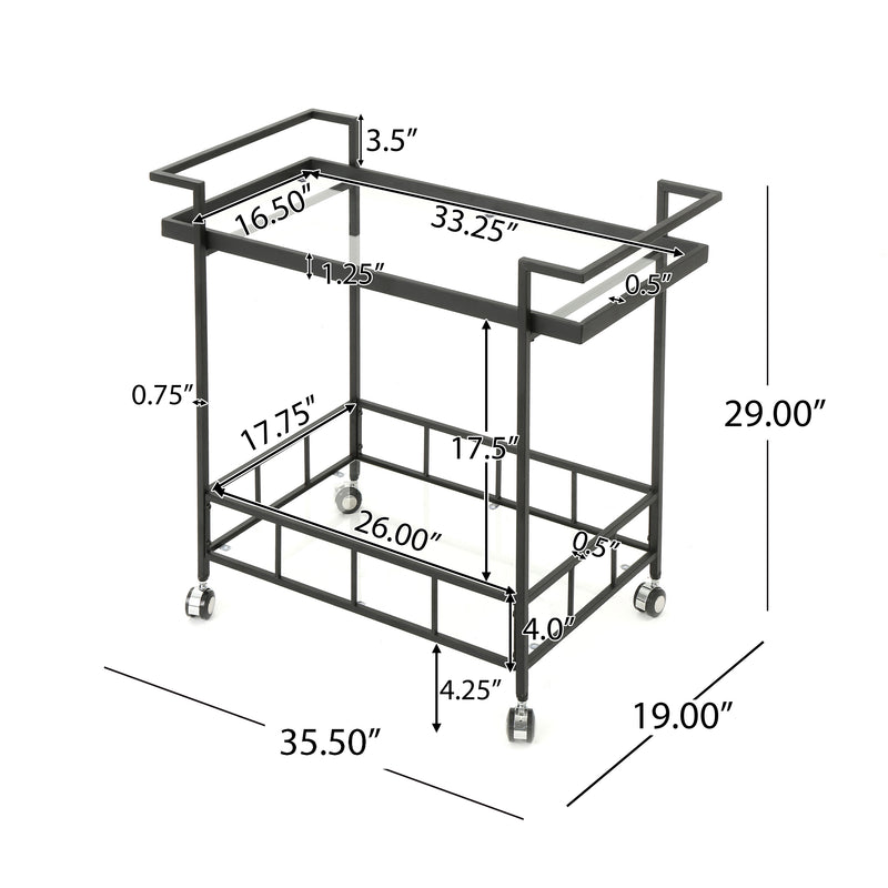 Walker Edison | Metal Sleek Bar Cart