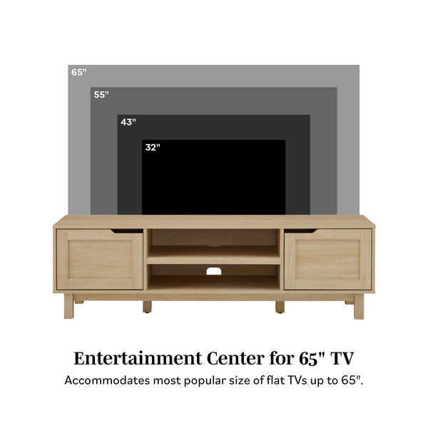 Modern 2-Door TV Stand for TVs up to 65” Living Room Walker Edison 