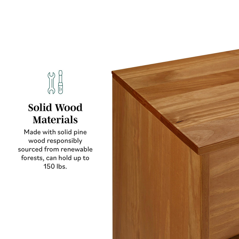 Sloan Mid Century Modern Solid Wood Collection (Dresser or Nightstand) Bedroom Walker Edison 