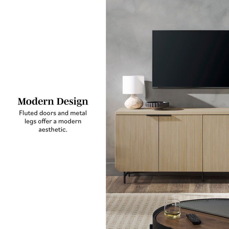 Sleek and Stylish Reeded Scandinavian TV Stand for Modern Homes – Walker  Edison