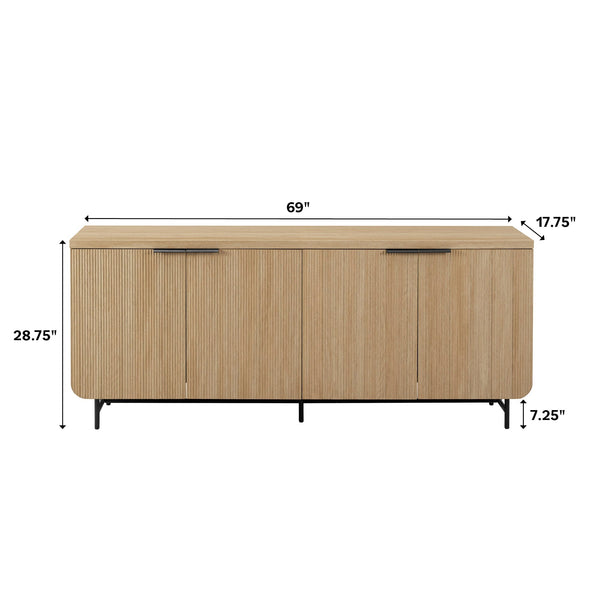 Scandinavian Sideboard Accent Cabinet and Side Table Dining / Kitchen Walker Edison 