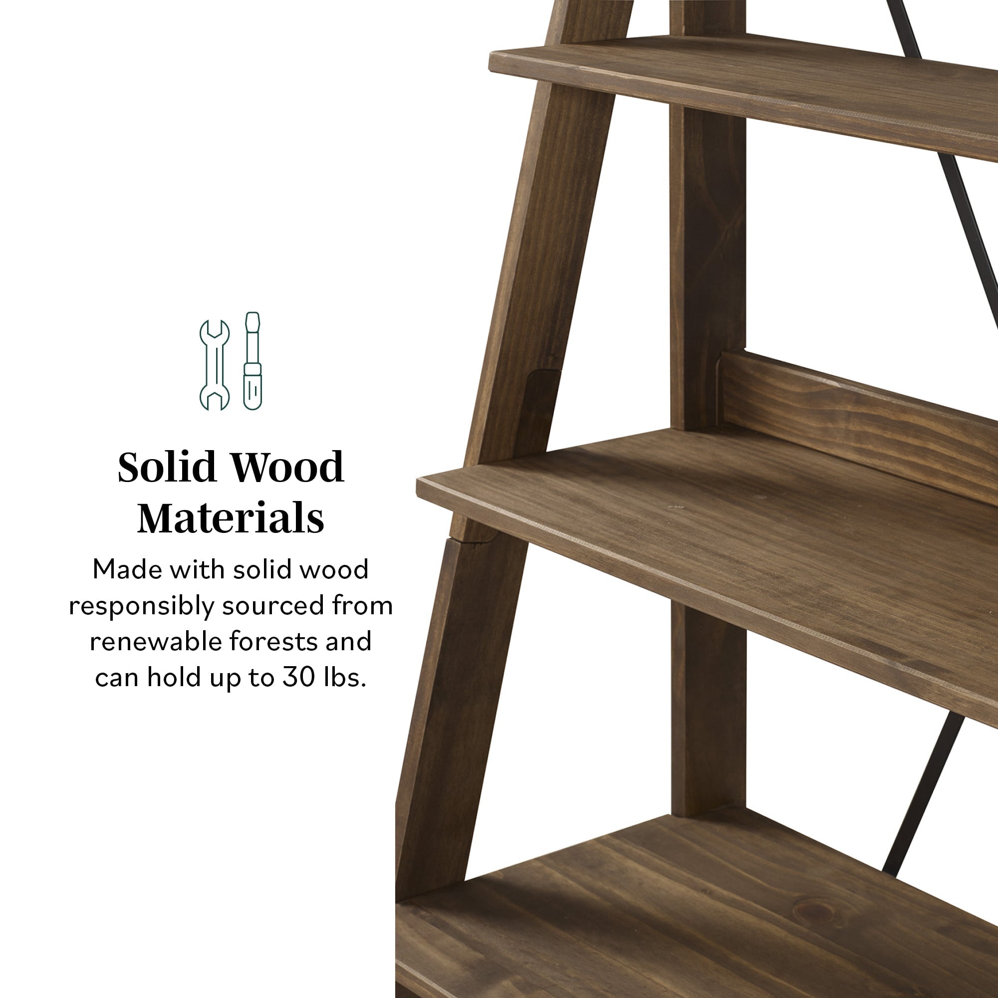最終値下げ　WHAT WE WANT SOLIDWOOD SHELF Frankie Solid Wood Bookshelf – Walker Edison