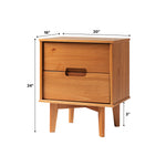 Sloane Mid Century Modern Solid Wood Nightstand Thumbnail