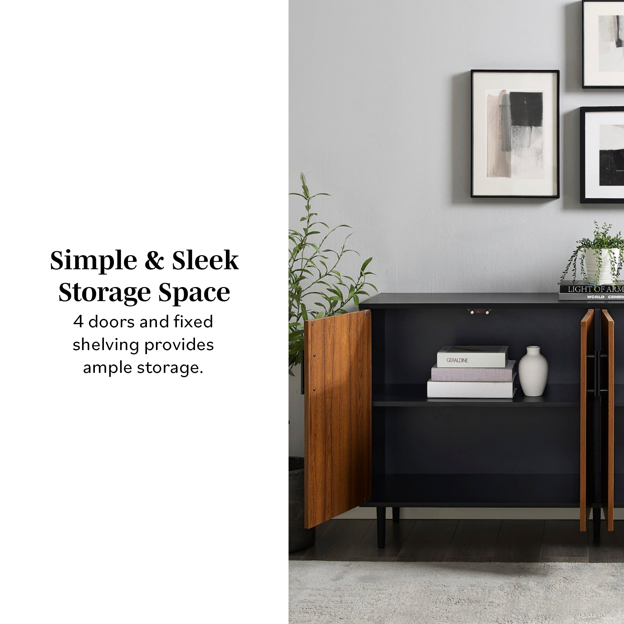 Bookmatch Hampton Buffet Sideboard / TV Stand – Walker Edison