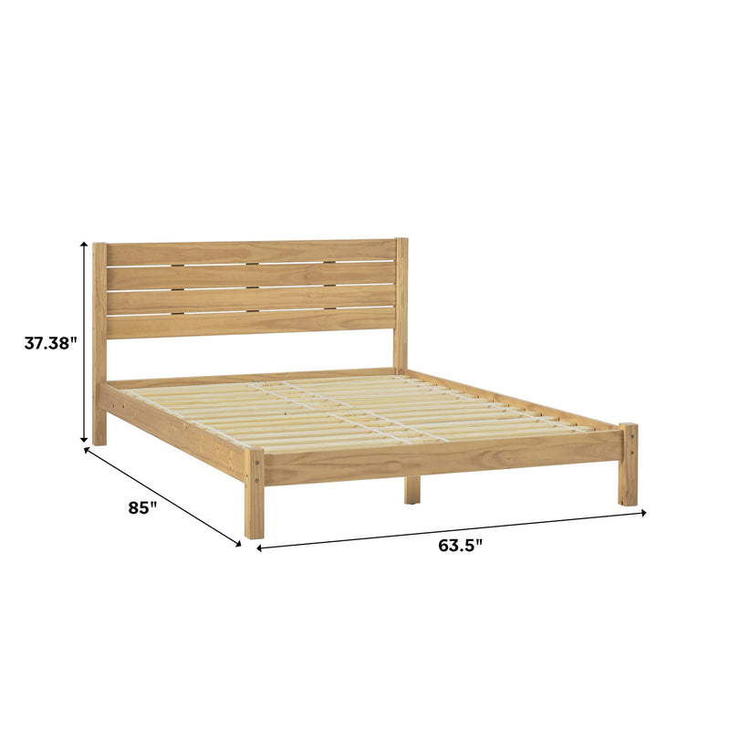 Minimalist Solid Wood Low Bedframe Bedroom Walker Edison 