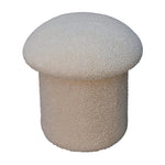 Walker Edison | Cream Boucle Mushroom Footstool Thumbnail