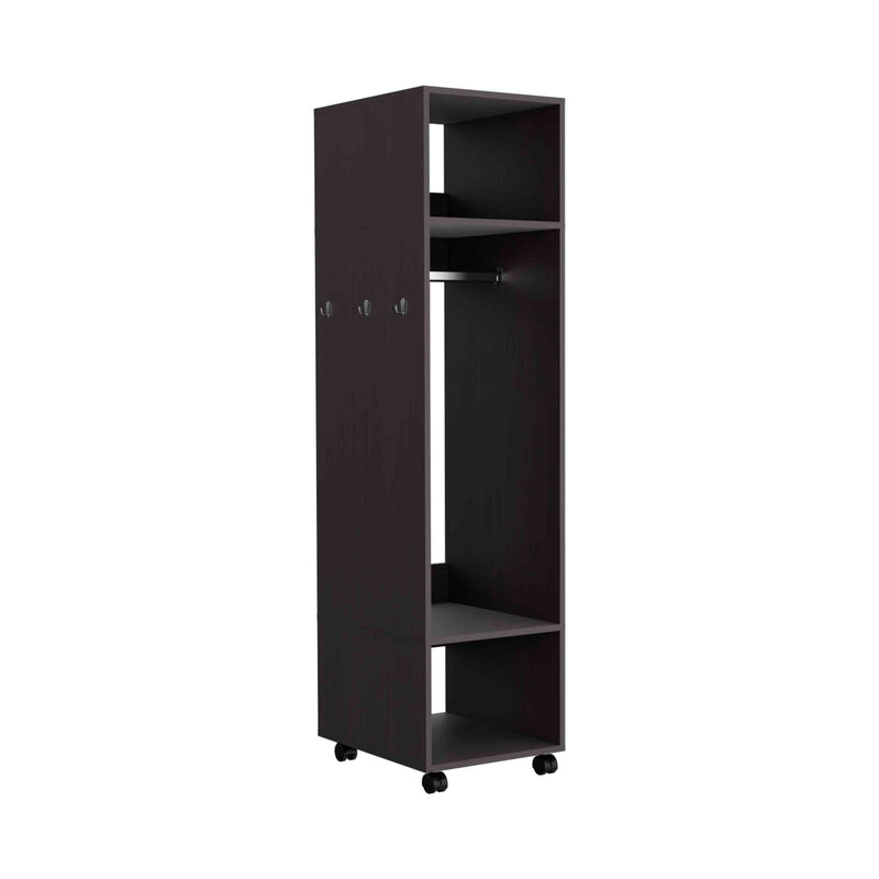 Walker Edison | Minimalist Tall Wardrobe Armoire Storage Cabinet with Mirrorlook