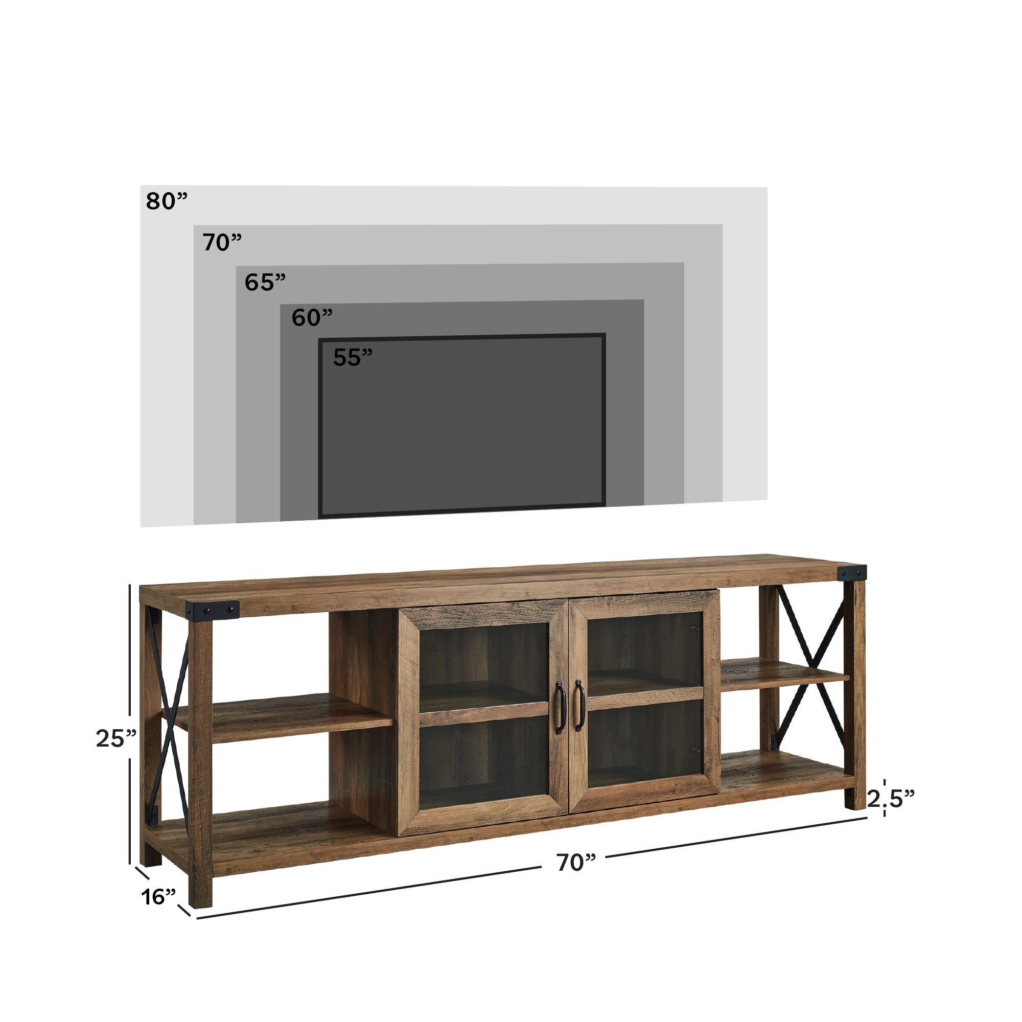 Metal X TV Stand – Walker Edison
