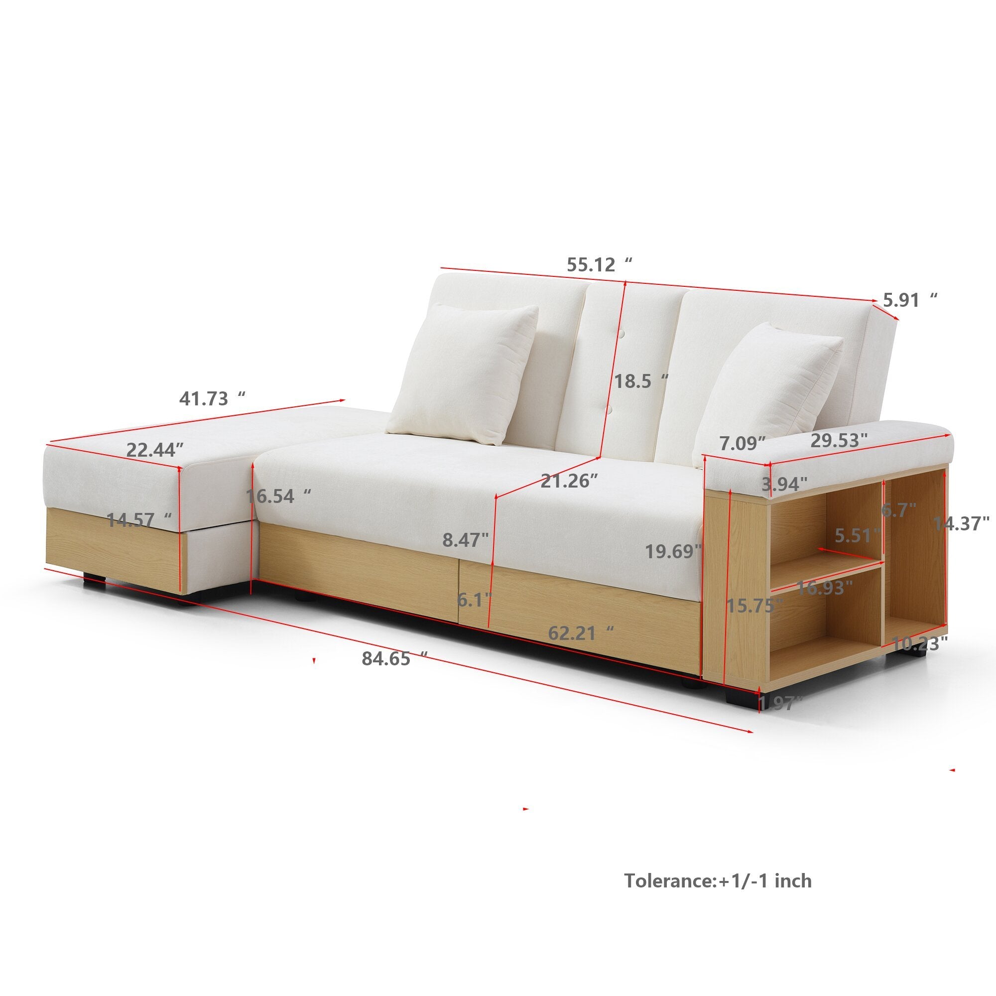 Walker Edison Sleeper Bed Sofa - Thumbnail 4
