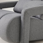 Walker Edison | Contemporary Modern Linen Upholstered Accent Chair with Pillow Thumbnail