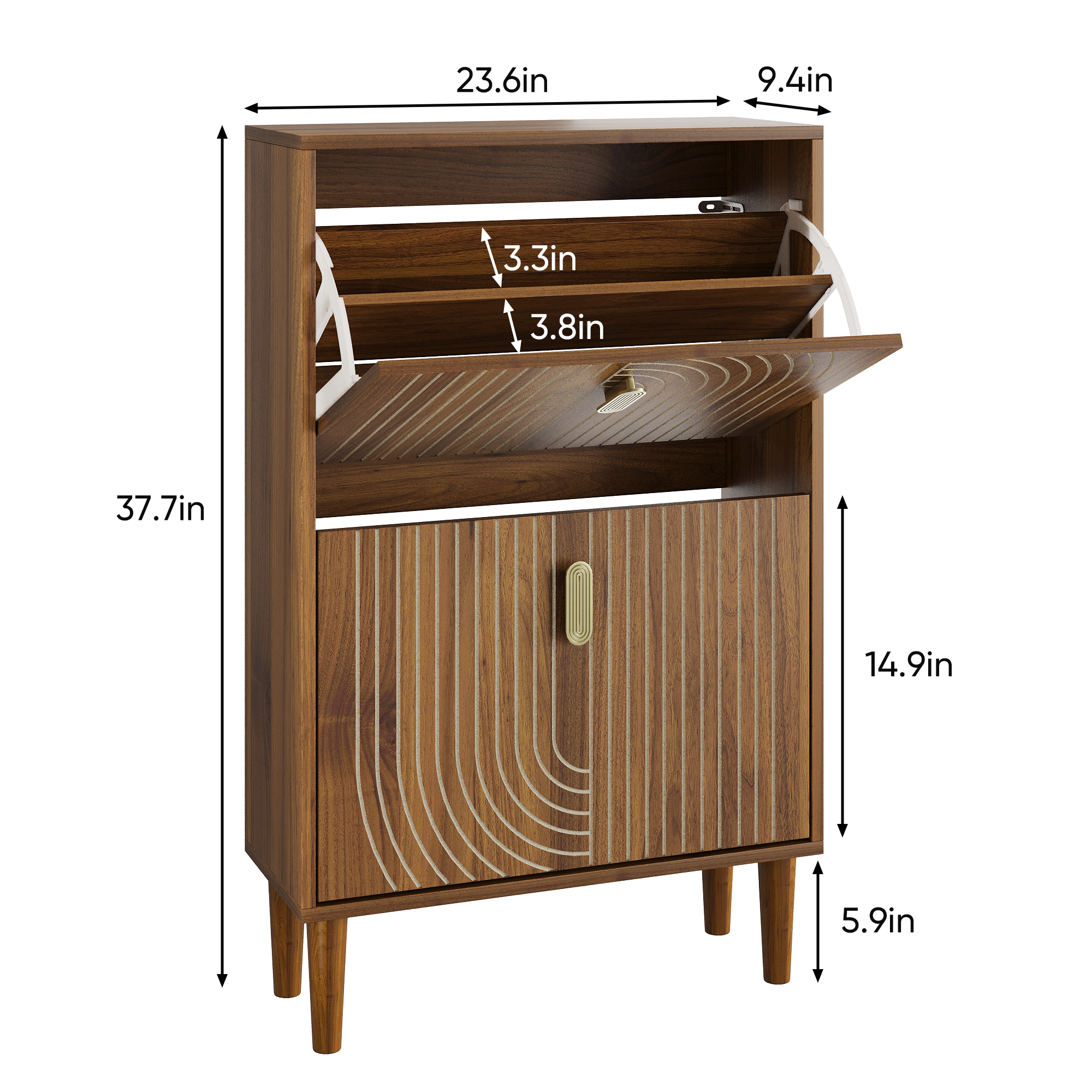 Walker Edison Shoe Storage Cabinet - Thumbnail 5