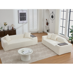 Walker Edison | Boucle Cloud Sofa Set Thumbnail