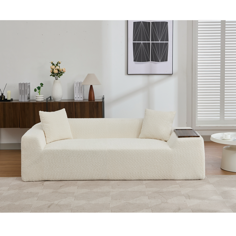 Walker Edison | Boucle Cloud Sofa Set