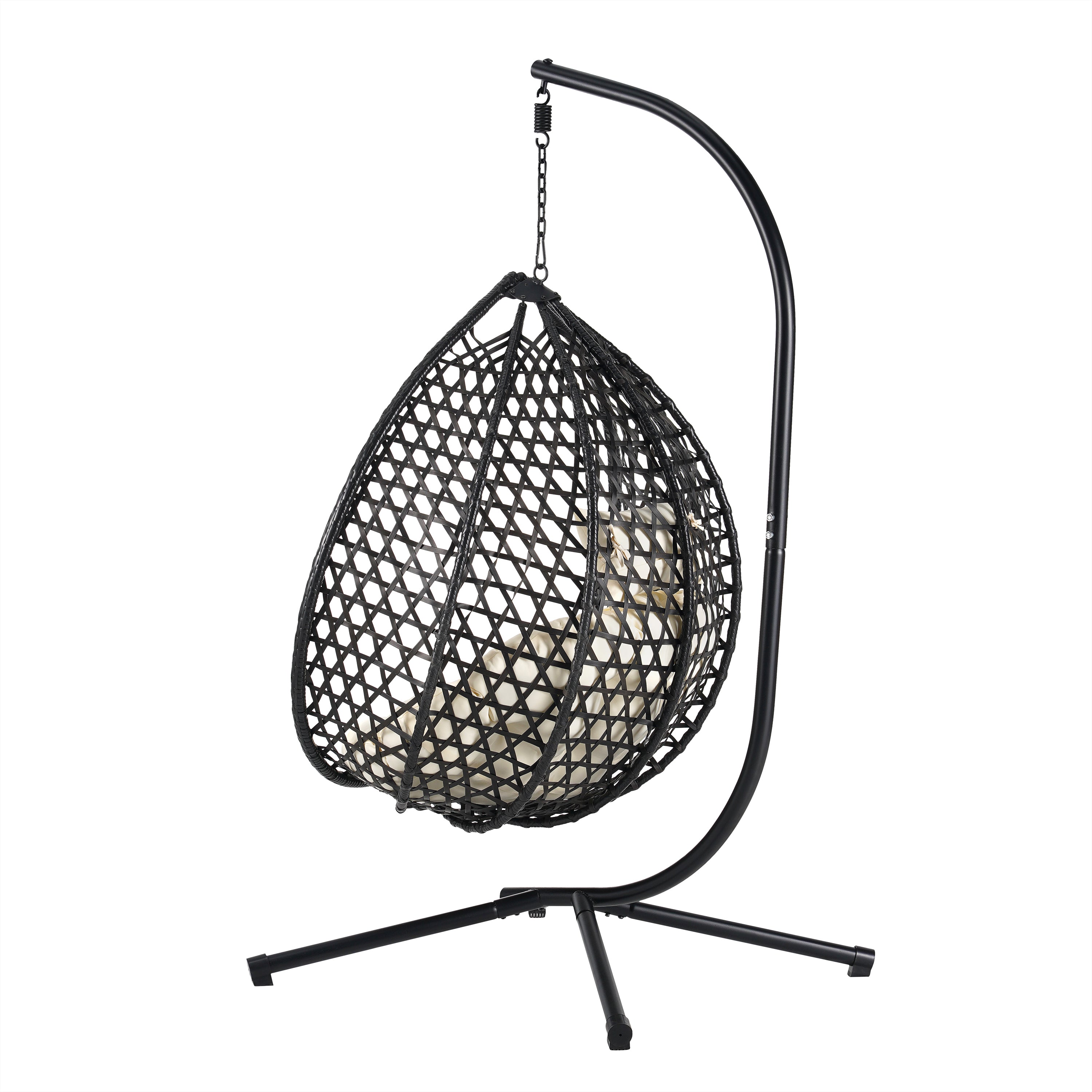 Walker Edison Hanging Egg Hammock Chair - Thumbnail 3