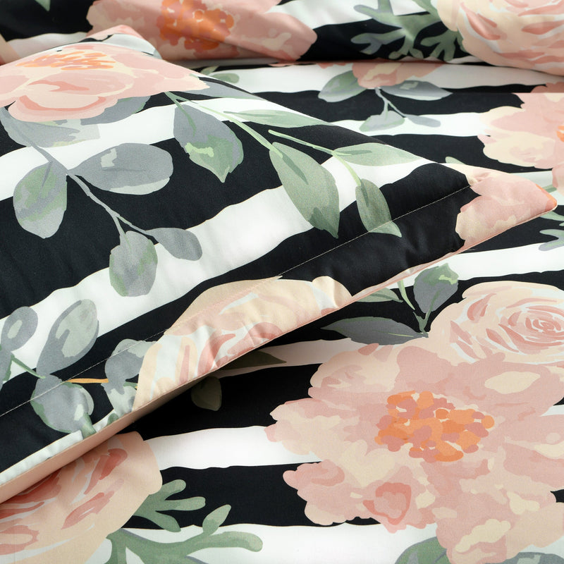 LushDecor - Amara Watercolor Rose 7 Piece Comforter Set