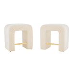 Walker Edison | Boucle Stool Set of 2 Thumbnail