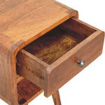 Walker Edison | Mini Chestnut Curve Side Table Thumbnail