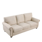 Walker Edison | Chenille Country Rustic 3 Seater Sofa Thumbnail