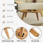 Walker Edison | Cloud Shape Wood Minimalist Coffee Table Thumbnail