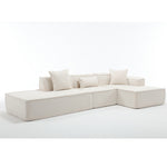 Walker Edison | Minimalist Terry Modular Couch with Right L-shaped Sectional Thumbnail