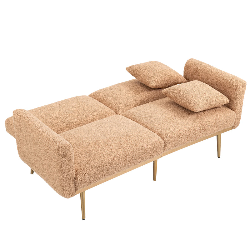 Walker Edison | Minimalist Loveseat Convertible Sofa Bed