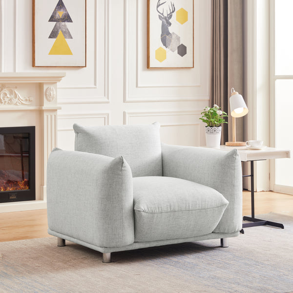 Walker Edison | Linen Cloud Accent Chair