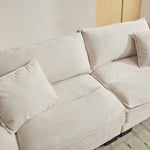 Walker Edison | Corduroy Cloud Loveseat Couch Thumbnail