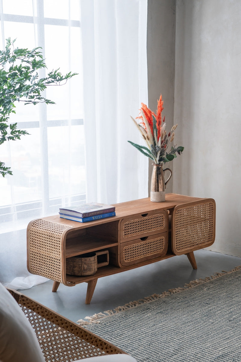 Walker Edison | Teak TV Stand Sideboard