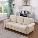 Walker Edison | Chenille Country Rustic 3 Seater Sofa Thumbnail