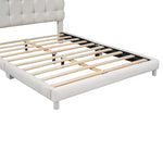 Walker Edison | Modern Full Size Upholstered Platform Bed Thumbnail