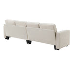 Walker Edison | Linen Fabric 104" 4-Seater Sofa with Storage Thumbnail