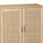 Walker Edison | Modern 4-Door Rattan Storage Sideboard TV Stand Thumbnail