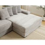 Walker Edison | Corduroy Right L-Shaped Sectional Cloud Couch Thumbnail