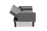 Walker Edison | Convertible Sofa Bed Dark Grey Thumbnail