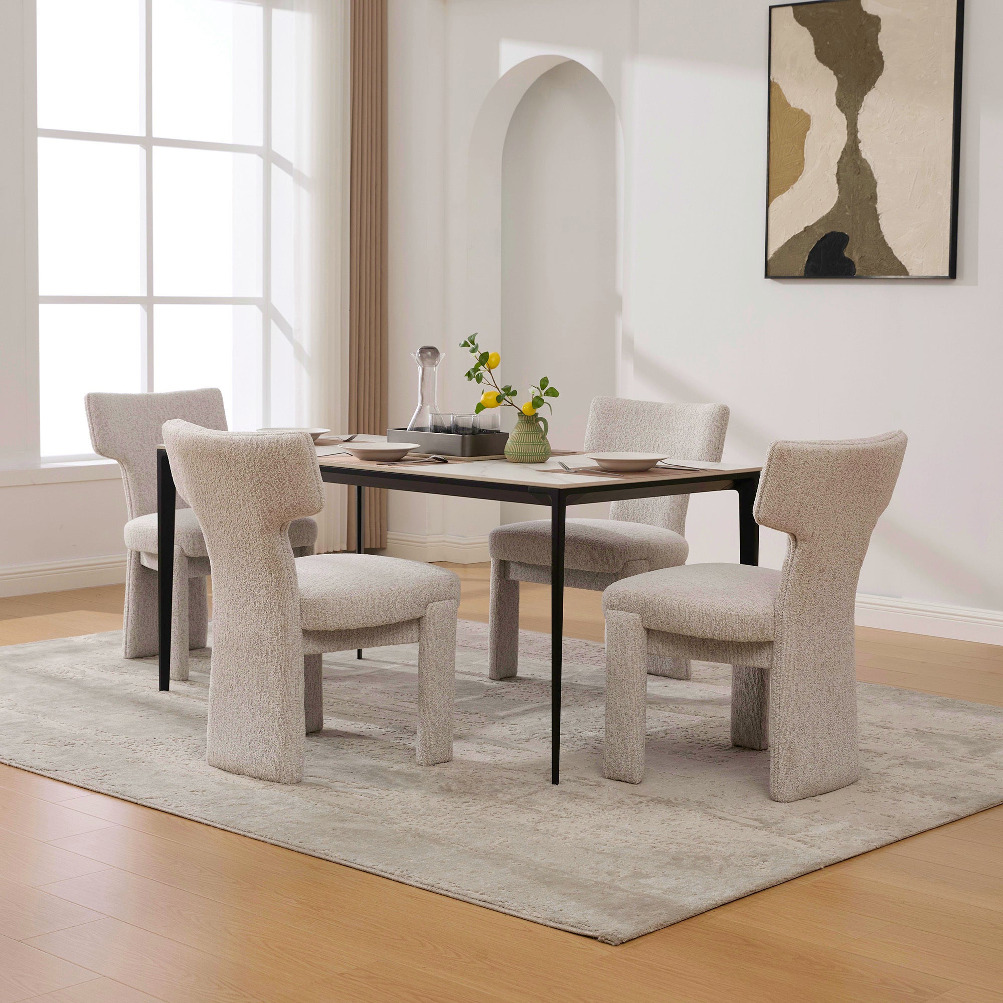 Walker Edison Upholstered Chenille Dining Chair