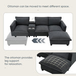 Walker Edison | Modern Chenille Modular Cloud Couch Thumbnail