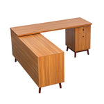 Walker Edison | Modern L-shaped 66" Desk with Storage Thumbnail