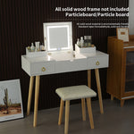 Walker Edison | Vanity Desk Set with LED Lighted Mirror Thumbnail