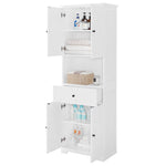 Walker Edison | White Tall Bathroom Storage Cabinet Thumbnail