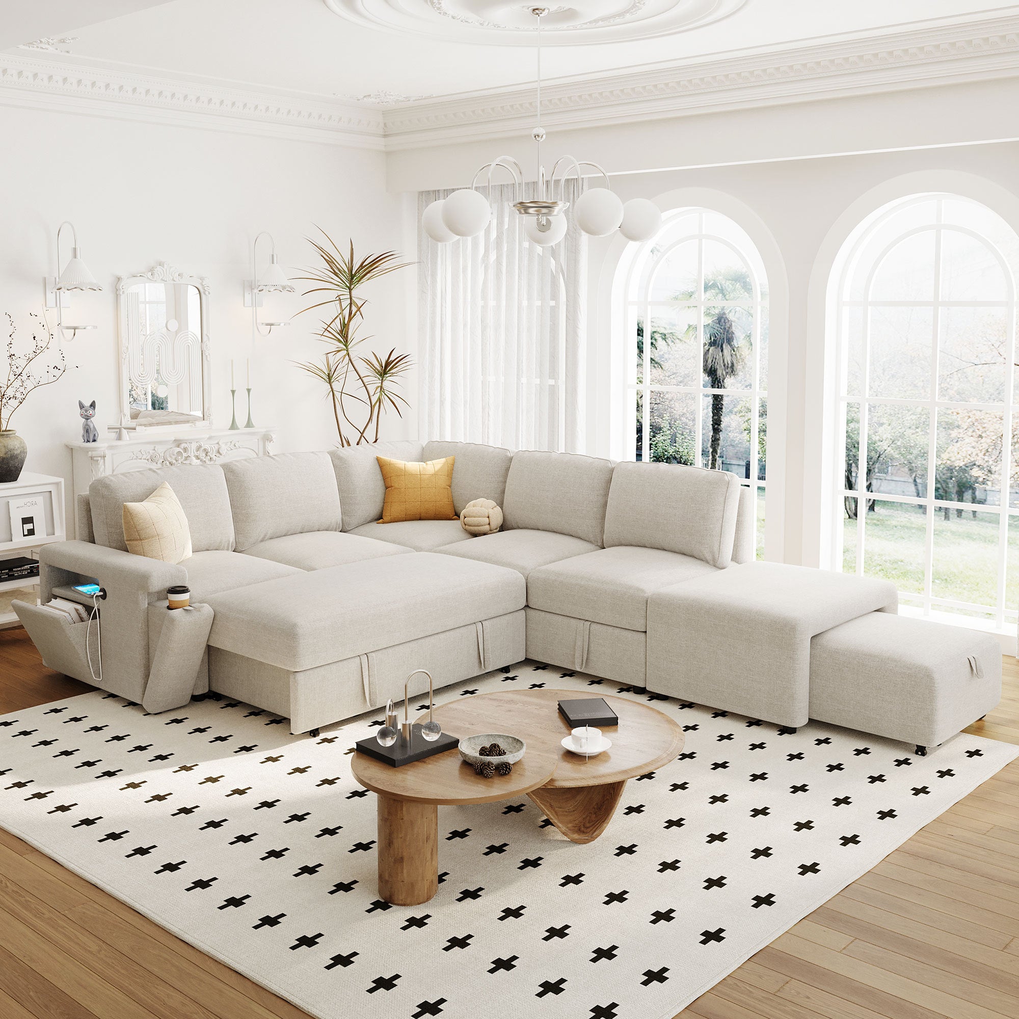 Walker Edison Modular Sectional Sofa - Thumbnail 4