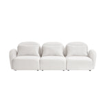 Walker Edison | Modern Teddy Cloud Three Seater Couch Thumbnail