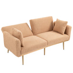 Walker Edison | Minimalist Loveseat Convertible Sofa Bed Thumbnail